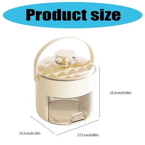 Double Layer Plastic Ice Cubes Molds Push Button Mechanism Large Capacity Freezing Tray Multicolor 2