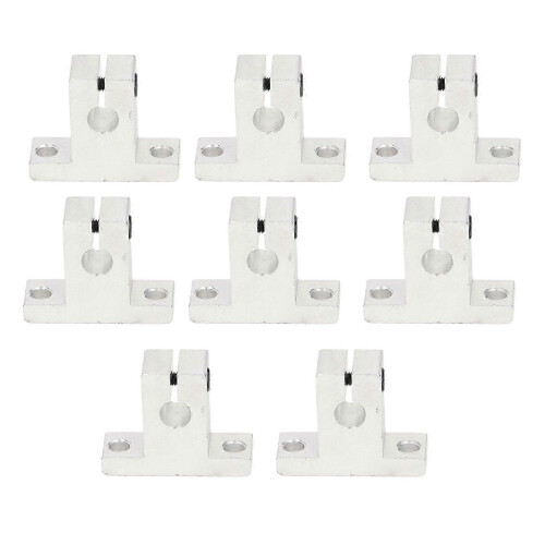 8Pcs Linear Motion Rail Clamping Rod Guide Support Aluminum for Shaft 3D Printer Accessory