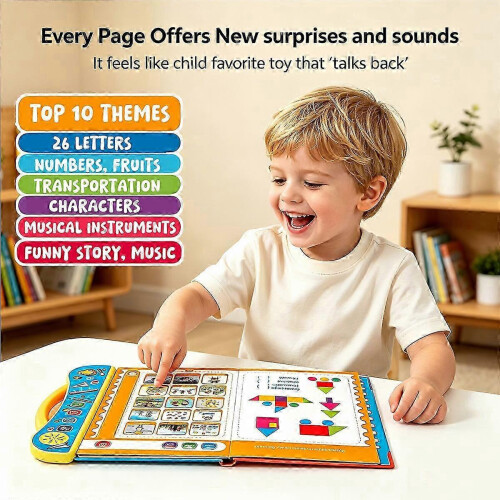 Book, Interactive Book, Musical English Educational Phonetic Learning Book, Speaking Books 1pc 1