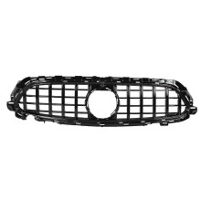 Rejilla Panamericana GT con orificios para cámara Mercedes Benz Clase E W213 C238 S213 Facelift 2021+ (Negro brillante)