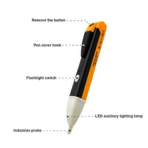 VD02 Voltage Tester Pen, Digital LCD Display AC Voltage Detector LED Safe Electrical Tester 1PC 2