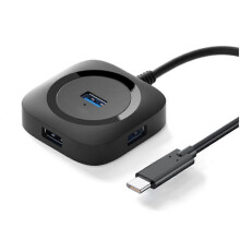 4-in-1 Usb Splitter HUB3.0 Hub One Drag Four Expansion U Disk Extension Dock Splitter Black