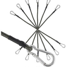 Pack 6 Rubber Bungee Cords 120cm Length 8mm Super Elastic, Metal Hook Luggage Bicycle Camping