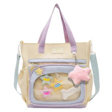Ästhetische japanische Ita-Tasche, Schultasche mit Sichtfenster, für lässige Schulausflüge in Japan. Schulleben
