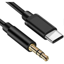 USB C 3.5mm Jack Cable 1M, USB C Auxiliary Jack Plug, Jack Adapter Cable, Car Stereo Audio Aux Cable
