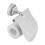 1pc Polished Bathroom Toilet Roll Holder Wall Mounted Tissue Holder Silver 4