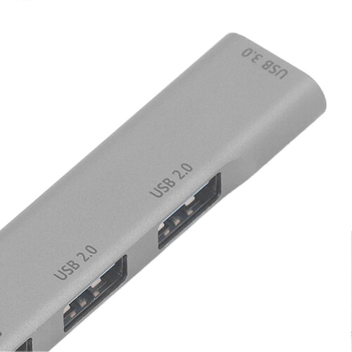 USB Hub Dock 4 Ports USB3.0 2.0 5Gbps Aluminium Alloy Plug OTG Function USB Docking Station PC 1