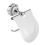 1pc Polished Bathroom Toilet Roll Holder Wall Mounted Tissue Holder Silver 2