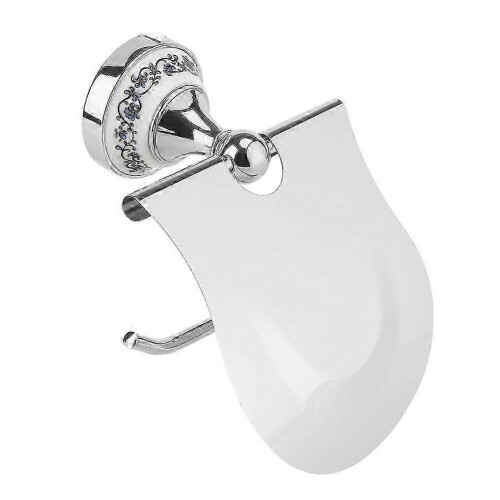 1pc Polished Bathroom Toilet Roll Holder Wall Mounted Tissue Holder Silver 1