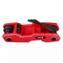 8-Key Metric Folding Hex Key Set 270 High-Contrast Power Tool Accessories 48-22-2182 Red
