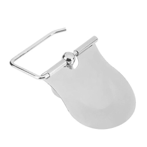 1pc Polished Bathroom Toilet Roll Holder Wall Mounted Tissue Holder Silver 2