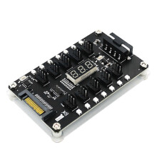 10 Port Fan Hubs 4Pin Cable PWM Fan Hubs Computer Air Cooling SATAs Power Port Cable MultiStyle