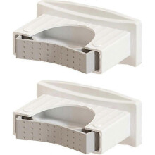 2pcs Space Saving Mop Wall Mounted No Drilling Mop Storage Clip Clamp Upgrades Home Office