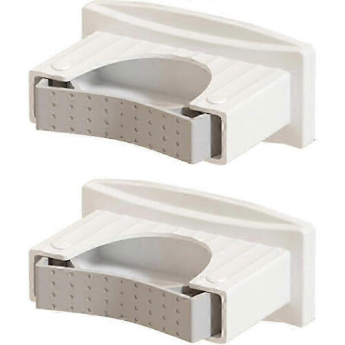 2pcs Space Saving Mop Wall Mounted No Drilling Mop Storage Clip Clamp Upgrades Home Office