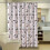 180 x 200cm Shower Curtain 12 Hooks Quick Drying (Brown), Polyester Fabric Machine Bathroom Curtains 1