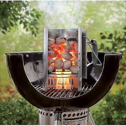 30cm x 19cm Chimney Starter, Chimney Starter Safety Handle BBQ Fire Starter, Quick Starter NPTERBL 2