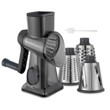 Rallador de queso manual con manivela, rallador de verduras giratorio, cuchillas intercambiables, rebanador para cocina.