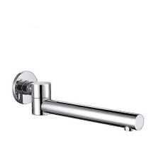 Bathtub Spout 180 Bathtub Spout Brass Round Nozzle Faucet Bath Spout Wall Mounted Spout G1/2,Chrome
