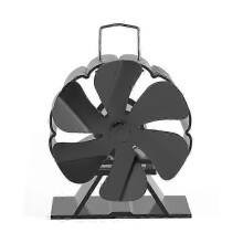 Mini 6-blade Heat Powered Stove Fan Aluminum Silent Eco-friendly for Wood Burning Stove/Fireplace
