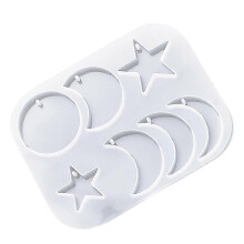 Silicone Resin Mold Featuring Star Moon Pattern For DIY Crafts And Gifts Multicolor MultiStyle