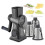 Cheese Grater Hand Crank Rotary Vegetable Shredder Handle,Interchangeable Blades, Slicer for Kitchen 2