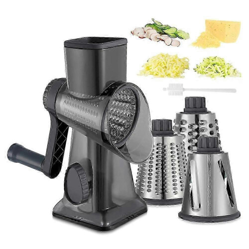 Cheese Grater Hand Crank Rotary Vegetable Shredder Handle,Interchangeable Blades, Slicer for Kitchen 1