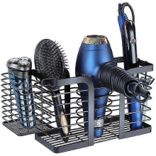 Hair Dryer Holder - Hair Dryer, Curling Iron and Brush Storage Rack - Black
