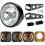 Round Motorcycle Headlight - LED Projector with Mounting Bracket - 12V 7" Halogen LED 1