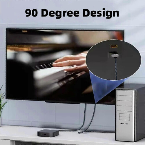 Flexible 4K 60Hz DisplayPort Video Transmission Cable, Braided Computer Monitors Multicolor 1