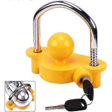 Trailer Lock Trailer Towbar Lock Trailer Lock Caravan Lock Boat Tow Ball Lock 2 Keys (Yellow)