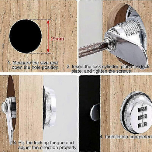 Pieces Security Drawer Mailbox Cam Cabinet Code Lock, Keyless Cam Lock, Lock, Cabinet Drawer Mailbox 1