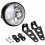 Round Motorcycle Headlight - LED Projector with Mounting Bracket - 12V 7" Halogen LED 3