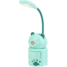 USB Cartoon Night Light, LED Night Light, Green Bear Student Dormitory Reading Night Light