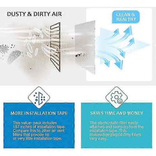 Ventilation filter kit heating air intakes air conditioning grilles Electrostatic cotton air filter 2