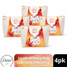 (Pack of 4) Dove Uplift Beauty Bag Gift Set 3 piece, Choose your pack 1,2,3 or 4