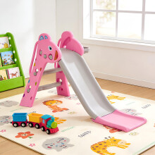 Indoor Toddler Slide with Basketball Hoop