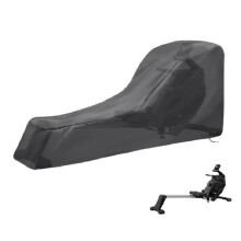 210D Rowing Machine Cover Black Waterproof Dustproof Protector 241x61x102cm for Dual Rail Home Gym Fitness Equipment