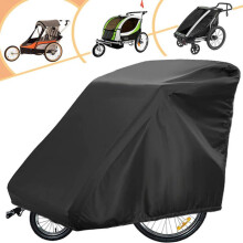 140x84x99cm Portable Bicycle Trailer Cover Oxford Pet Trailer Dust Cover Waterproof Sunproof Black