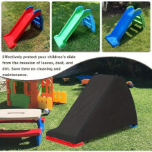 Slide Cover 120x50x70cm Waterproof Oxford Cloth Dust Cover for Kids Slide Outdoor Backyard Black