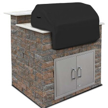 (black, 81*66*61CM) Grill Top Cover Oxford Cloth Outdoor Built-in BBQ Cover Windproof Dustproof Grill Lid Black Universal
