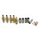 5 Stück MCx-Stecker, gerader Adapter für RG179-Kabel, gold-silber 1