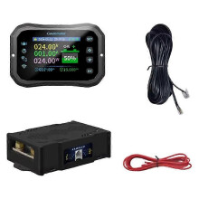 Medidor de culombios WiFi KM160F, capacidad de batería de plomo-litio, monitor de batería para vehículos recreativos, color negro.