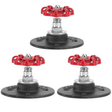 Crochets muraux style industriel, couleur rouge, format compact, installation facile, lot de 3