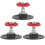 Crochets muraux style industriel, couleur rouge, format compact, installation facile, lot de 3 1