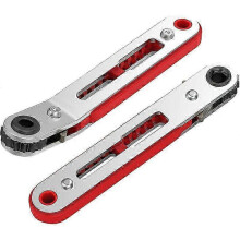 2Pcs Mini Ratchet Wrench, Flat Head Elbow Head, 1/4 Inch Reversible Ratchet Ratchet Wrench