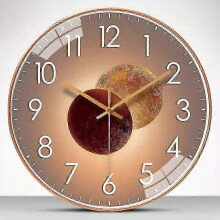 Horloge murale silencieuse 30 cm, idéale pour chambre, cuisine, salon ou bureau - Or rose