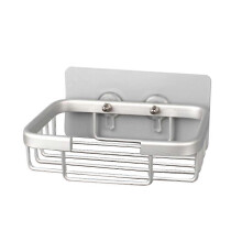 Porte-savon en aluminium argenté avec 3 porte-savons à perforation libre