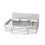 Porta sapone in alluminio con design a 3 fori, colore argento. 1