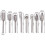 Rotary Burrs, Double Cut Burrs, 8 Pieces Double Cut Steel Solid Burrs Set 6mm Shank Tools Drill 2