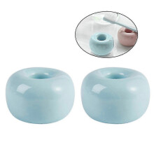 Square Toothbrush Storage Stand Office Bathroom Assorted Color Hygienic Anti-Slip Feature 4 Pcs